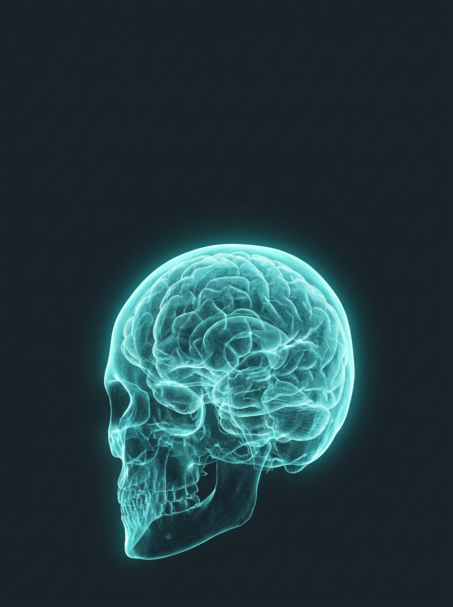 A glowing CT/MRI scan — the platform's intelligence learning how the reader likes to read it